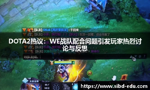 DOTA2热议：WE战队配合问题引发玩家热烈讨论与反思